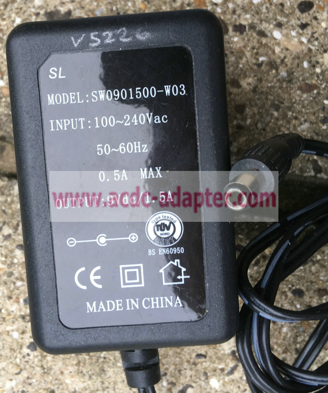 New SL SW0901500-W03 Portable DVD Player 9V DC 1.5A Power Supply Mains Adaptor Cha New SL SW0901500-W03 Portable DVD Player 9V DC 1.5A Power Supply Mains Adaptor Cha